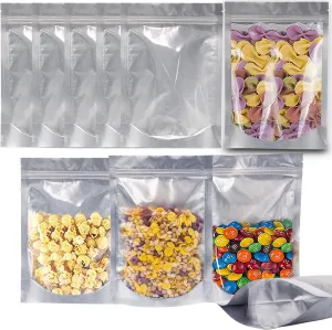 1 Gallon 30 Packs Mylar Bags For Food Storage, 10"x 14" Mylar Bags With Window, Freeze Dried Candy Bags, Reusable Storage Bags For Food, Mylar Food Storage Bags for Long Term Food Storage
