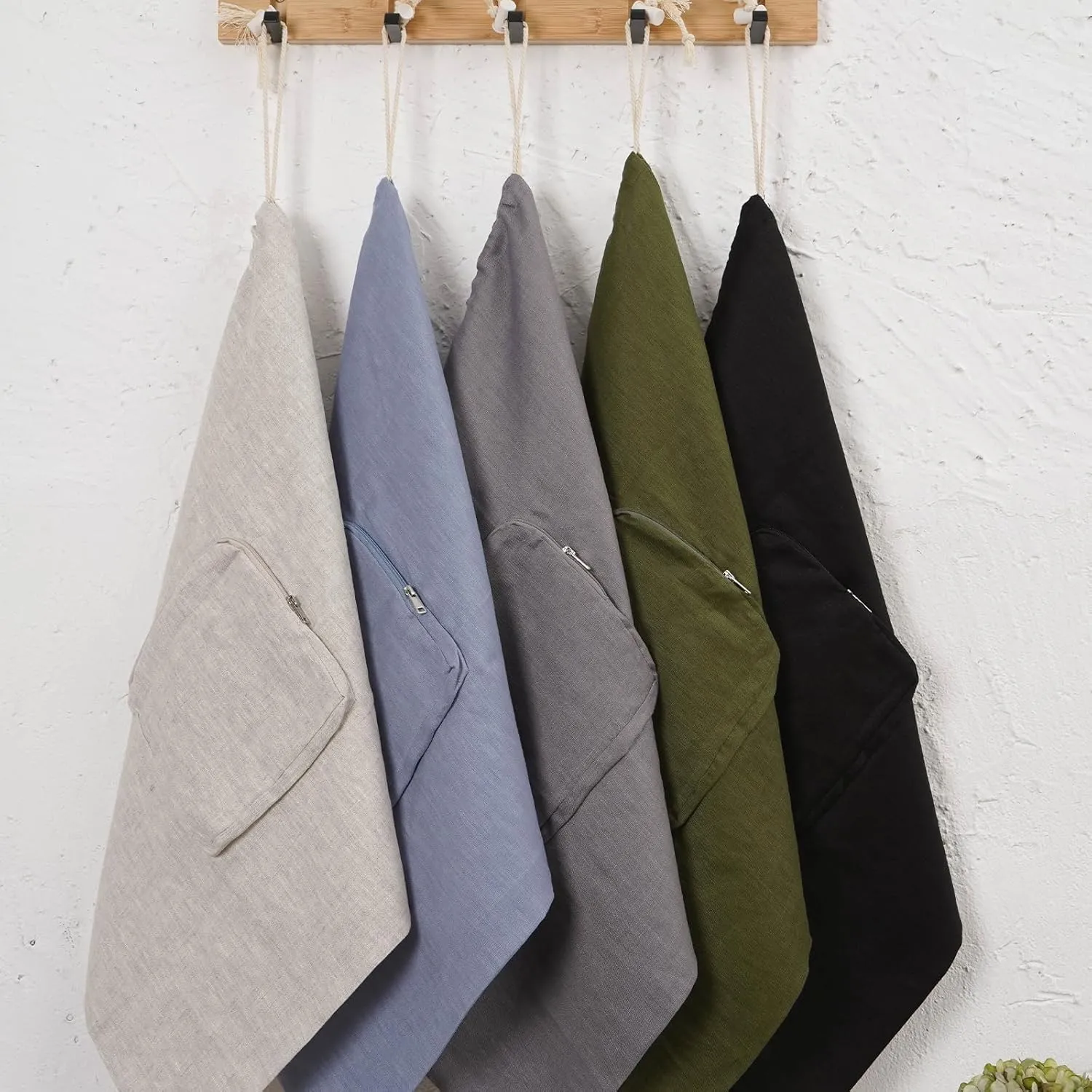 100% Linen 21 * 23inches Travel Laundry Bag for Dirty Clothes with Front Pocket Wet Wash Bag for Baby Kids Underwear Suitcase Luggage Baby Strap to Stroller Compression Necessities, Denim