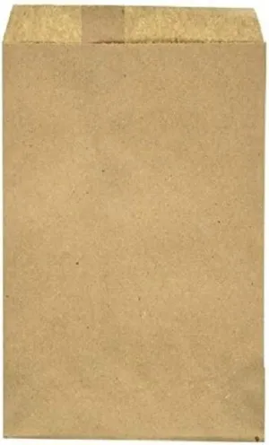 100 Pack Brown Kraft Paper Bags, 6" x 9" Inches, Gift Card, Gift Candy, Cookies, Doughnut, Crafts, Party Favor, Sandwich, Jewelry Merchandise- by RJ Displays