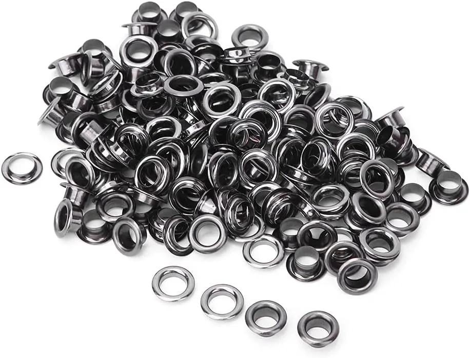 100PCS 6mm HighQuality B DoubleSided S for Leather Ft, DIY Bags, Belts, and Shoes (Silver) (Gold) (Black)