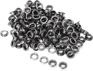 100PCS 6mm HighQuality B DoubleSided S for Leather Ft, DIY Bags, Belts, and Shoes (Silver) (Gold) (Black)