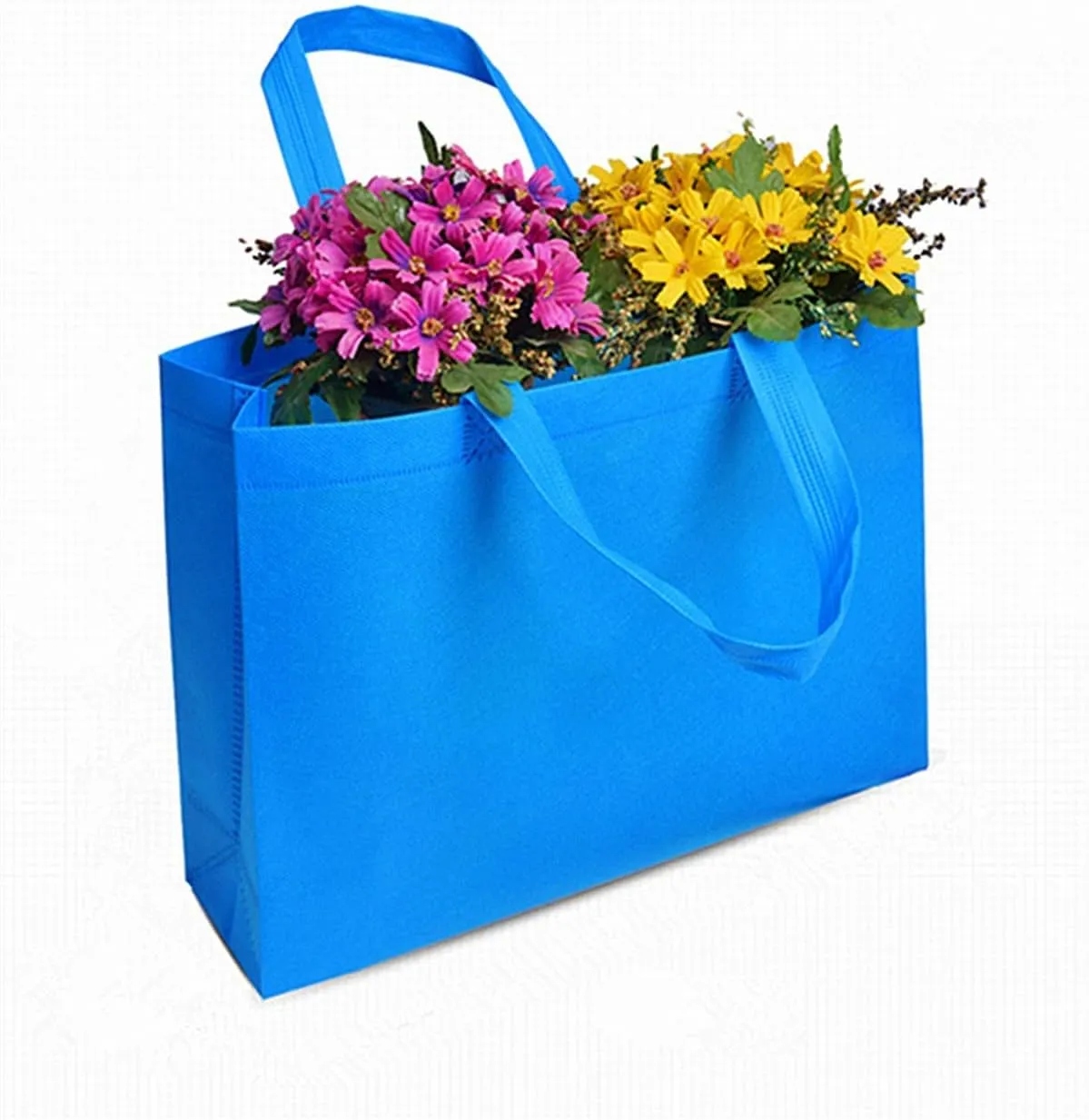 12 Pack 13.7 in Wide Side Large 12 Colors Multi-Color Reusable Tote Gift Bags One Side Blank Non-Woven Bags Colored Treat Bags, Fabric Tote Bags, Commodity Snack Bags