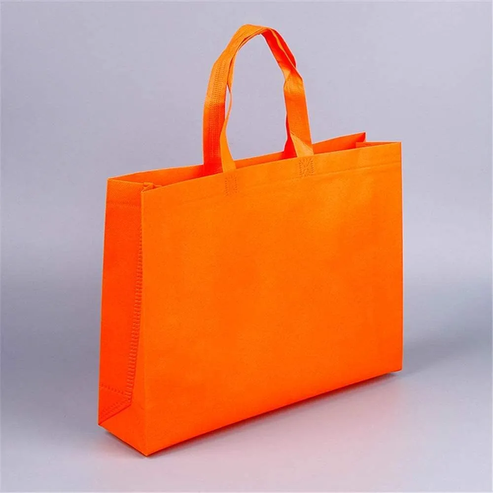 12 Pack 13.7 in Wide Side Large 12 Colors Multi-Color Reusable Tote Gift Bags One Side Blank Non-Woven Bags Colored Treat Bags, Fabric Tote Bags, Commodity Snack Bags