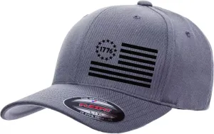 1776 Betsy Ross Flag 13 Star USA Flag Patriotic Flex Baseball Fitted hat - Custom Embroidered 6277/6477 Flex Baseball Fitted hat