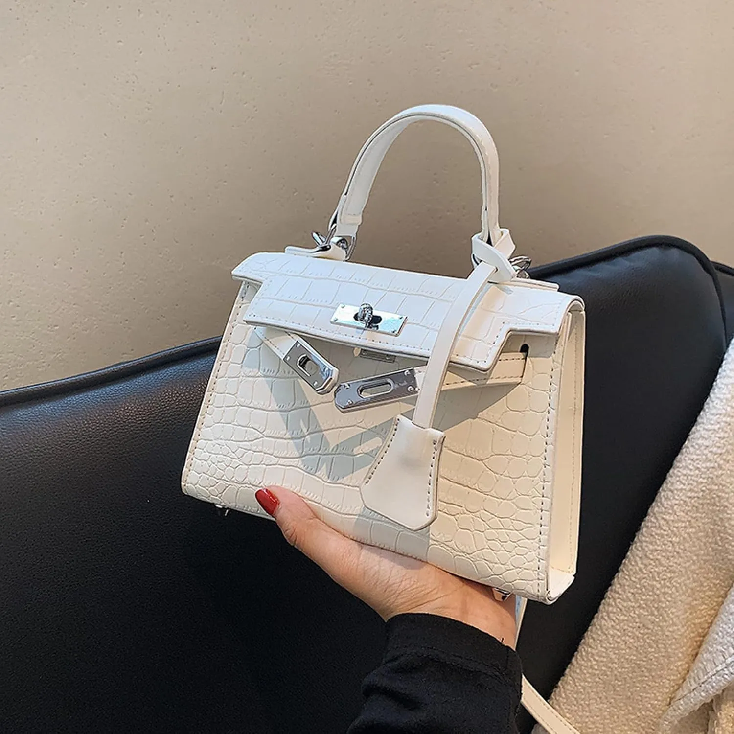 1pcs Cross Body Bag With Crocodile Pattern Portable Small Square Bag Leather Crossbody Bag Shoulder Bag Designer Handbags