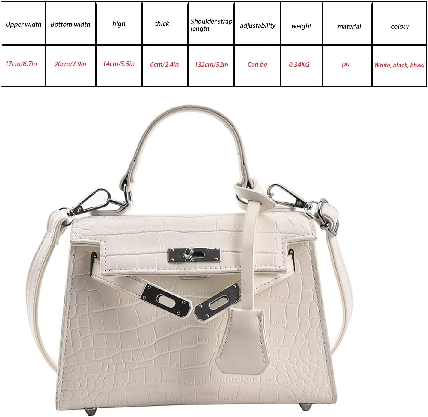 1pcs Cross Body Bag With Crocodile Pattern Portable Small Square Bag Leather Crossbody Bag Shoulder Bag Designer Handbags