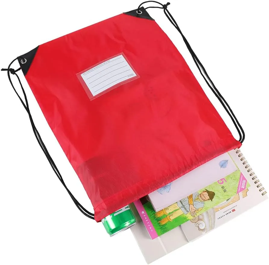 20 Pcs Drawstring Bags,Bulk Draw String Backpack, DIY Gym Sports Cinch Bag Sackpack for Women Men, Red