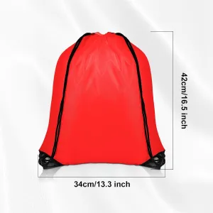 20 Piece Drawstring Backpack Bulk,String Backpack Drawstring Bags,Draw String Backpack,Cinch Bag Sackpack for Men Women Gym Sports Travel Swimming Beach(Black Red)