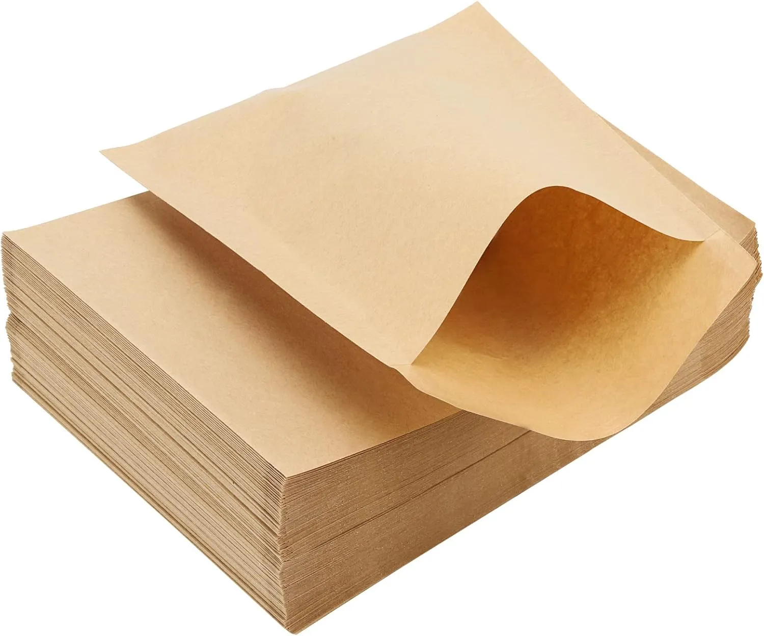 200 Pcs Kraft Paper Cookies Bags - Unbleached Small Paper Bakery Bags for Treats, Baked Snacks, Pastry, Donut, Bread (4.7x6.3 Inch)