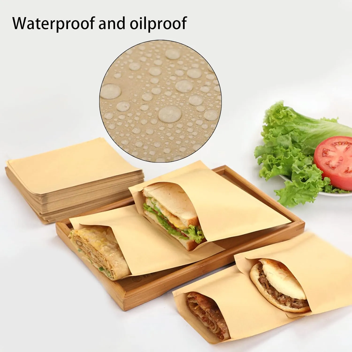 200 Pcs Kraft Paper Cookies Bags - Unbleached Small Paper Bakery Bags for Treats, Baked Snacks, Pastry, Donut, Bread (4.7x6.3 Inch)
