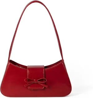 2025 Shoulder Bags for Women Small Y2K Purse Hobo Bags Vegan Leather Handbag Clutch Purse With Bow