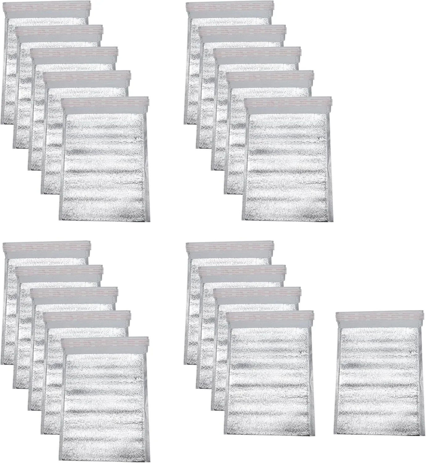20Pcs Self-Seal Thermal Bubble Mailers 8.5 x 11 Inches Cold Insulated Foil Shipping Bags Waterproof Metallic Bags Food Takeout Bag