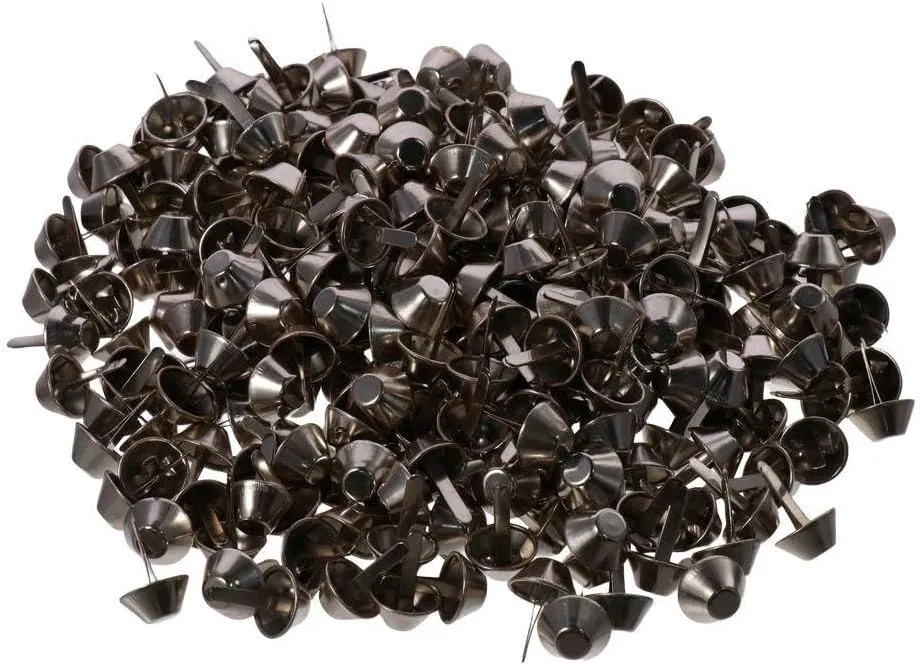 300 Pcs 15mm Silver Metal Bag Feet Studs Purse Feet Handbag Feet Nailheads Stud Spike Nailheads for Leather Craft