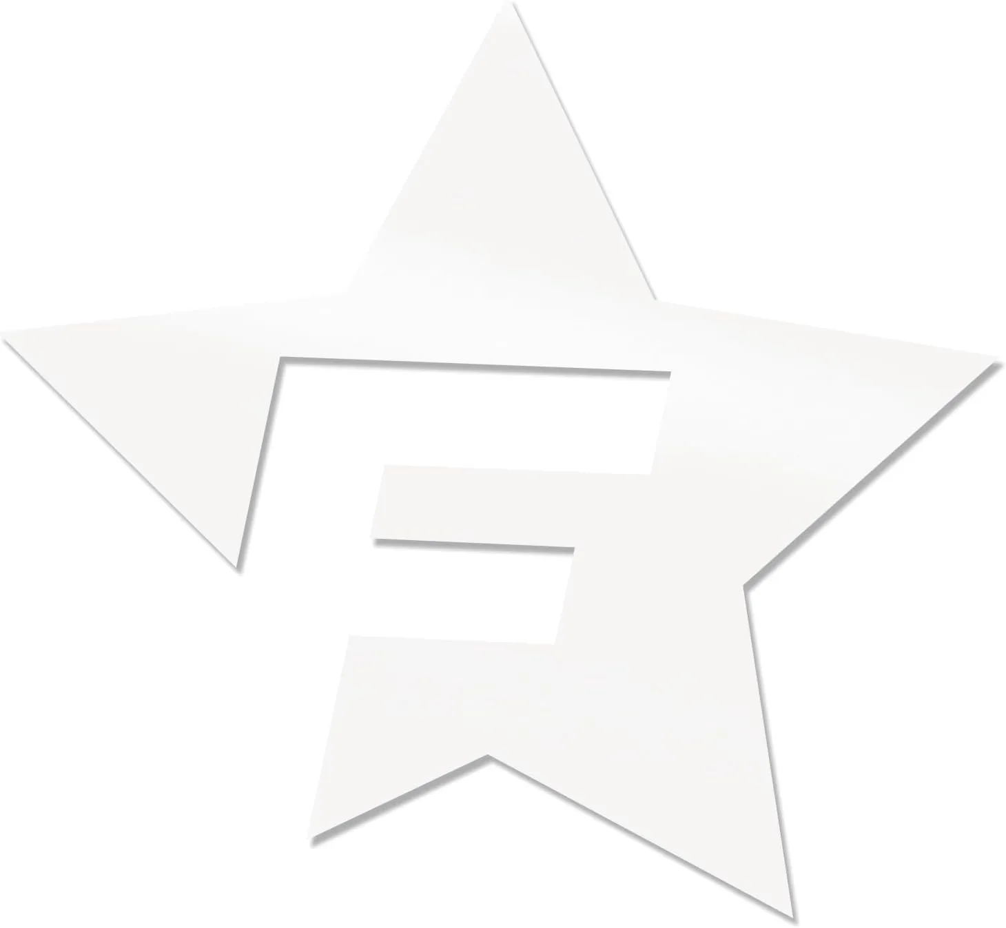33971 Car Design Sticker F-Star 39 x 41 cm Matt White Chrome Matt