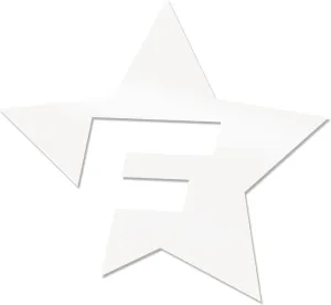 33971 Car Design Sticker F-Star 39 x 41 cm Matt White Chrome Matt
