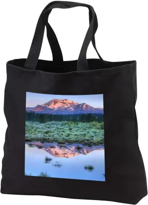 3dRose California, Sierra Nevadas. Mammoth Mountain reflects - Tote Bags (tb_346335)