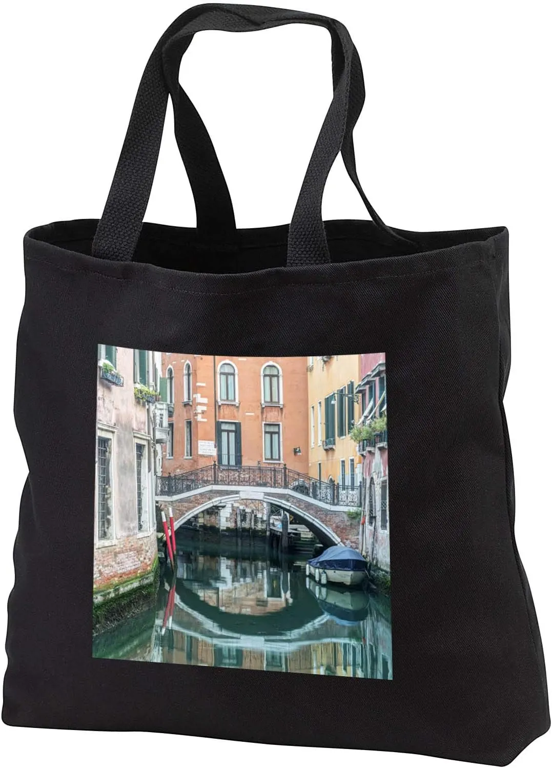 3dRose Danita Delimont - Italy - Italy, Venice. canal and bridge - Tote Bags (tb_344012)