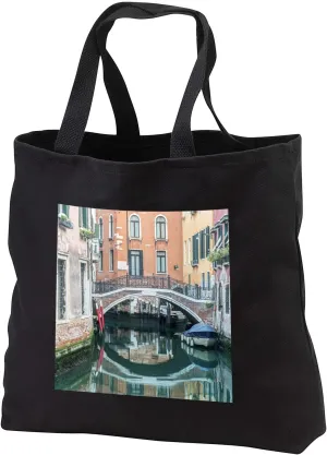 3dRose Danita Delimont - Italy - Italy, Venice. canal and bridge - Tote Bags (tb_344012)