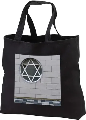 3dRose Iceland, Reykjavik. Masonic Temple with Star of David windows - Tote Bags (tb_330143)