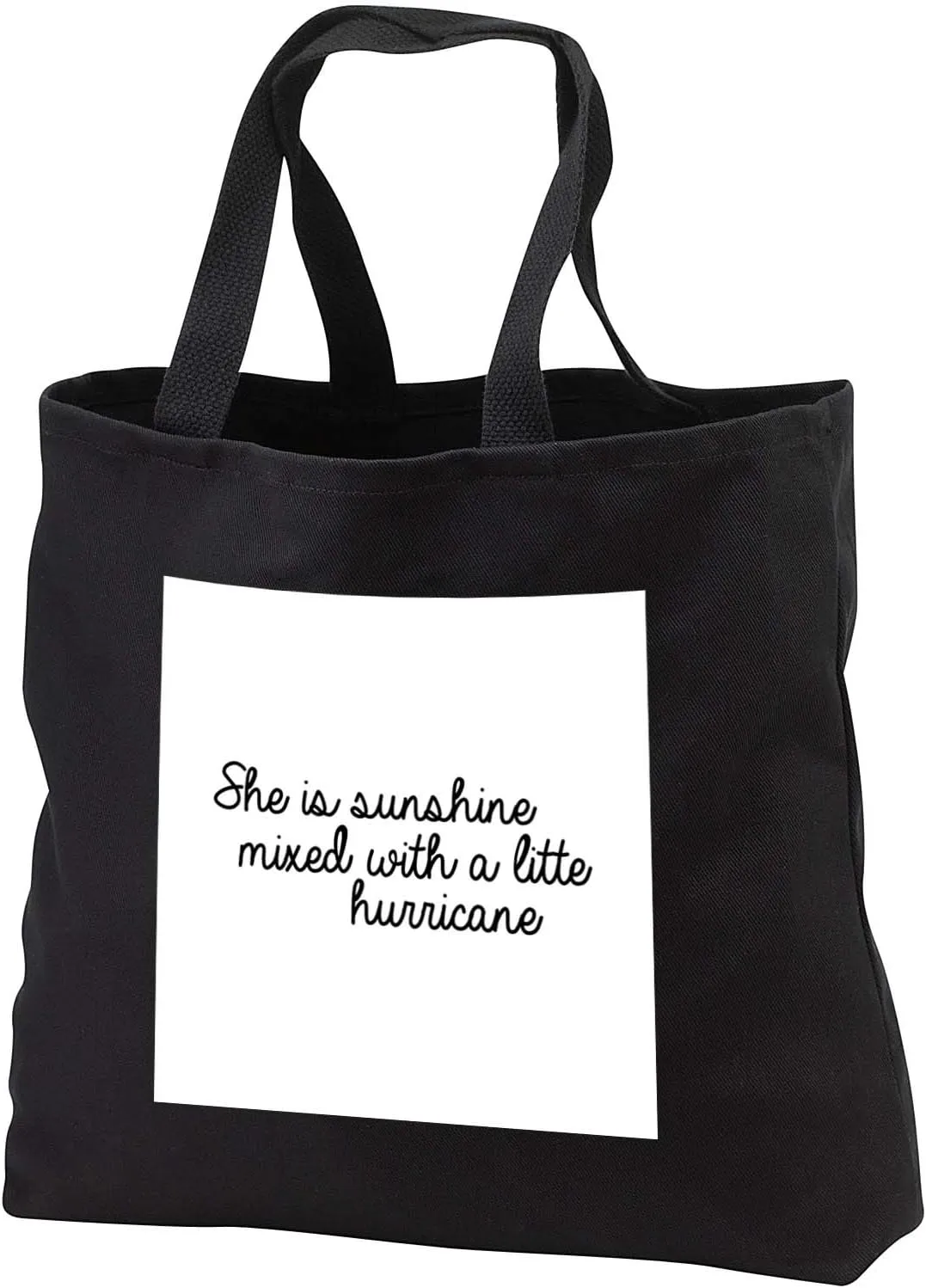 3dRose She Is Sunshine Mixed With A Little Hurricane - Tote Bags (tb_333438)