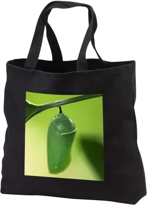 3dRose Stamp City - insects - Macro photograph of a monarch chrysalis. - Tote Bags (tb_338416)
