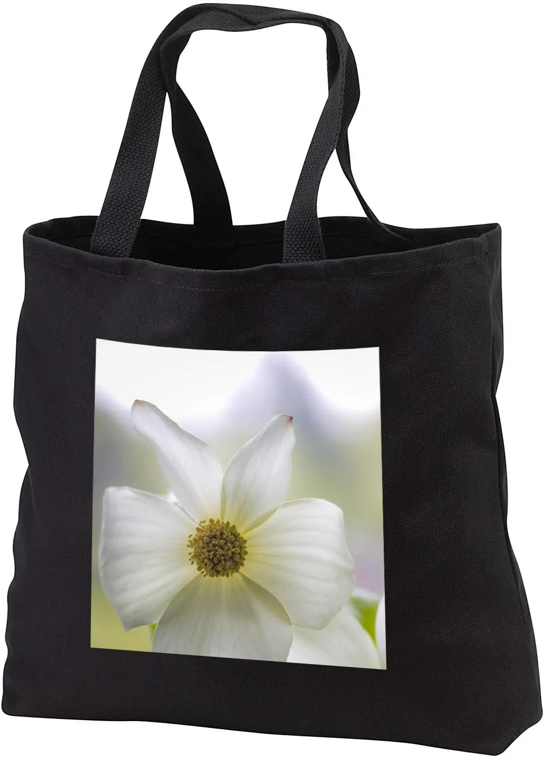 3dRose USA, WA, Seabeck. Pacific dogwood blossom close-up. - Tote Bags (tb_332401)