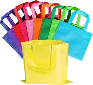 40Pcs Reusable Party Favor Bags, Non-Woven Small Goodie Bags, Treat Tote Gift Bag with Handles for Kids Birthday, Baby Shower