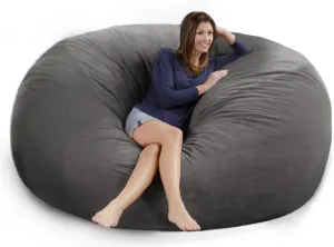 4FT Bean Bag Chair Cover - Soft Fluffy Dutch Velvet Bean Bag Cover (No Filling, Cover Only), Comfy 4FT Bean Bag Cover, Large Lazy Sofa Cover