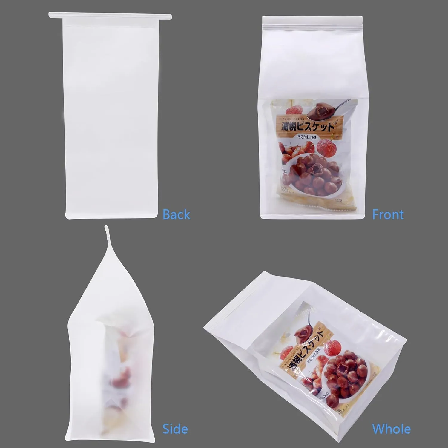 50Pcs 5.1x4.3x11 Inch Extra Thick Paper Bread Bags for Homemade with Window & Twist Tie - Ideal for Sourdough Bread, Bakery, Baked Goods, Pastry & Cookie Packaging, White Kraft, Flat Bottom