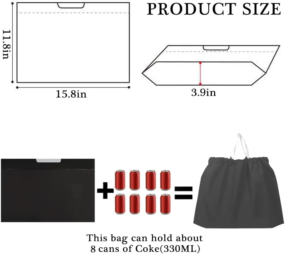 50PCS Plastic Bags with Handles, Reusable Water Proof Seal Take Out Bags, Disposable Food Bags To Go Bags for Business, Grocery, Delivery, Carry Out (Black-Large)