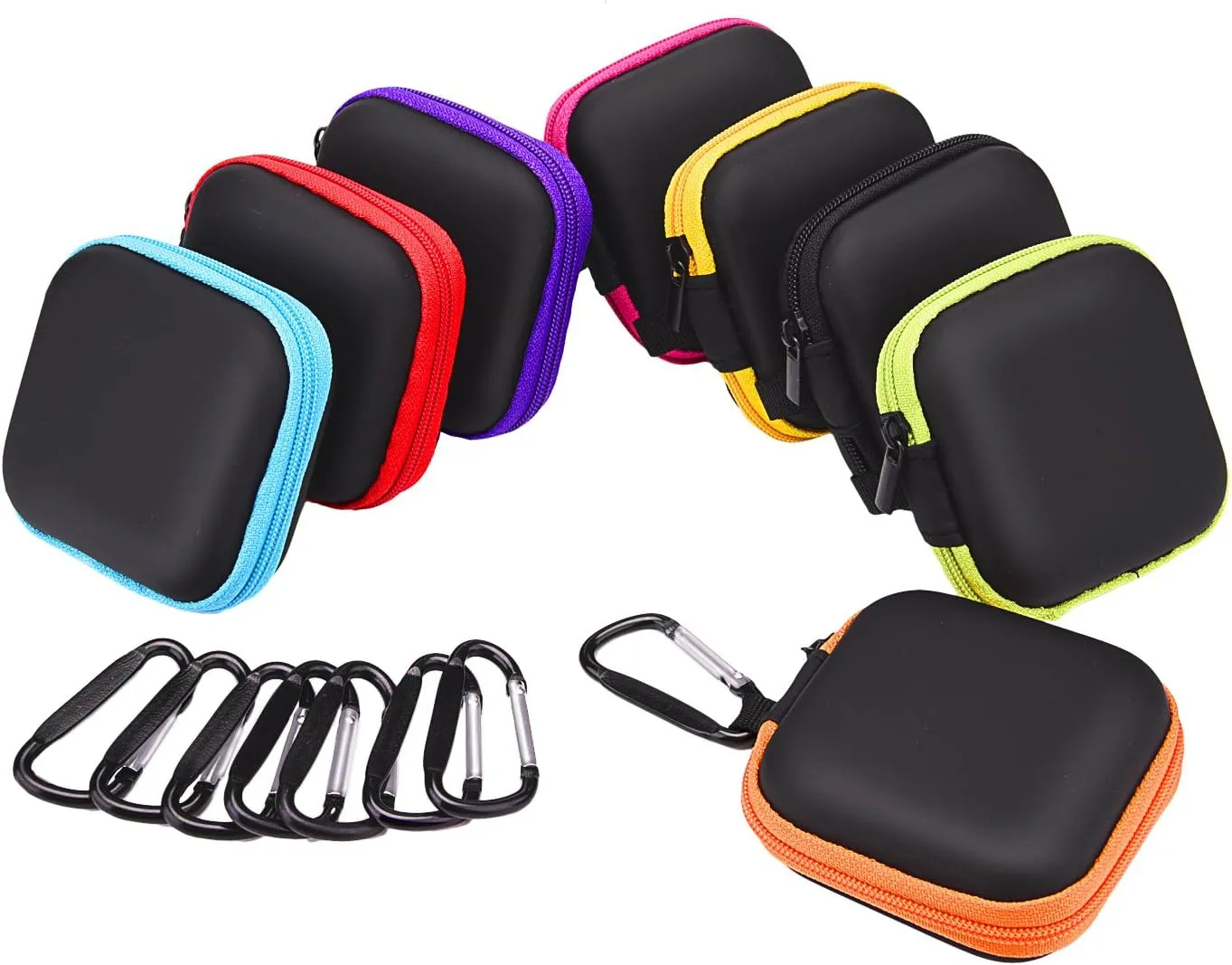 8 Pieces in Ear Bud Earphone Headset Headphone Case Mini Storage Carrying Pouch Bag