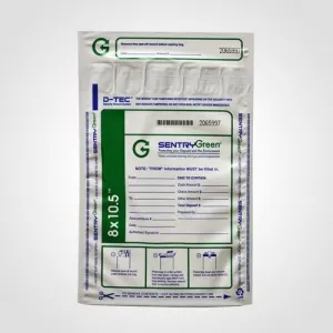8"x10.5" Small Deposit Bags White Plastic (Package of 100)