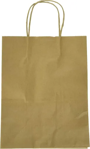8"x4.75"x10" - 50 pcs - Brown Kraft Paper Bags. Flexicore Packaging, 95% Post Consumer Materials & FSC Certified