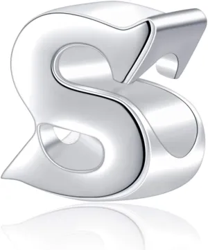 925 Sterling Silver Initial A-z Charms fit Pandora Charms Bracelet Alphabet Letter Beads for Wife Mom Women Christmas Mother's day Valentine's Day Gift