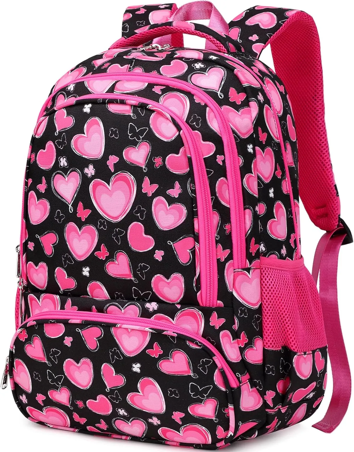 abshoo Lightweight Heart Girls Backpack For School Elementary Kindergarten Kids Bookbag School Bags Pink (Heart)