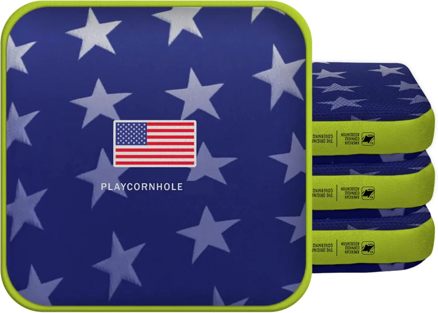 ACA Synergy Edge Professional Cornhole Bags Dual Sided 6x6 Stars and Stripes