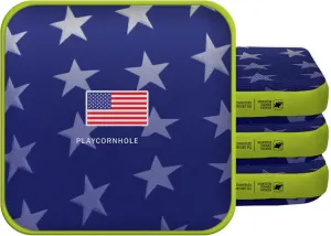 ACA Synergy Edge Professional Cornhole Bags Dual Sided 6x6 Stars and Stripes