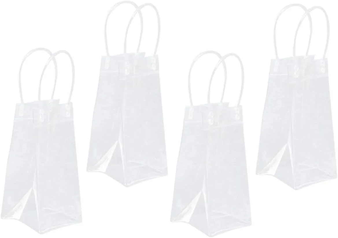 Alipis 4Pcs Leakproof Wine Handbag Portable Bottle Carrier Pouch with Handle for Safe Wine Transportation for Parties Picnics and Outdoor Events