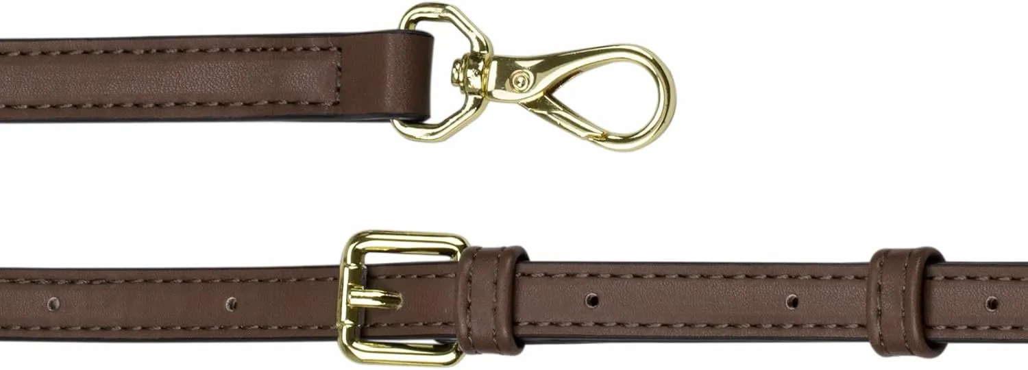 Allzedream Leather Purse Strap Replacement Crossbody Handbag Long Adjustable (Coffee)
