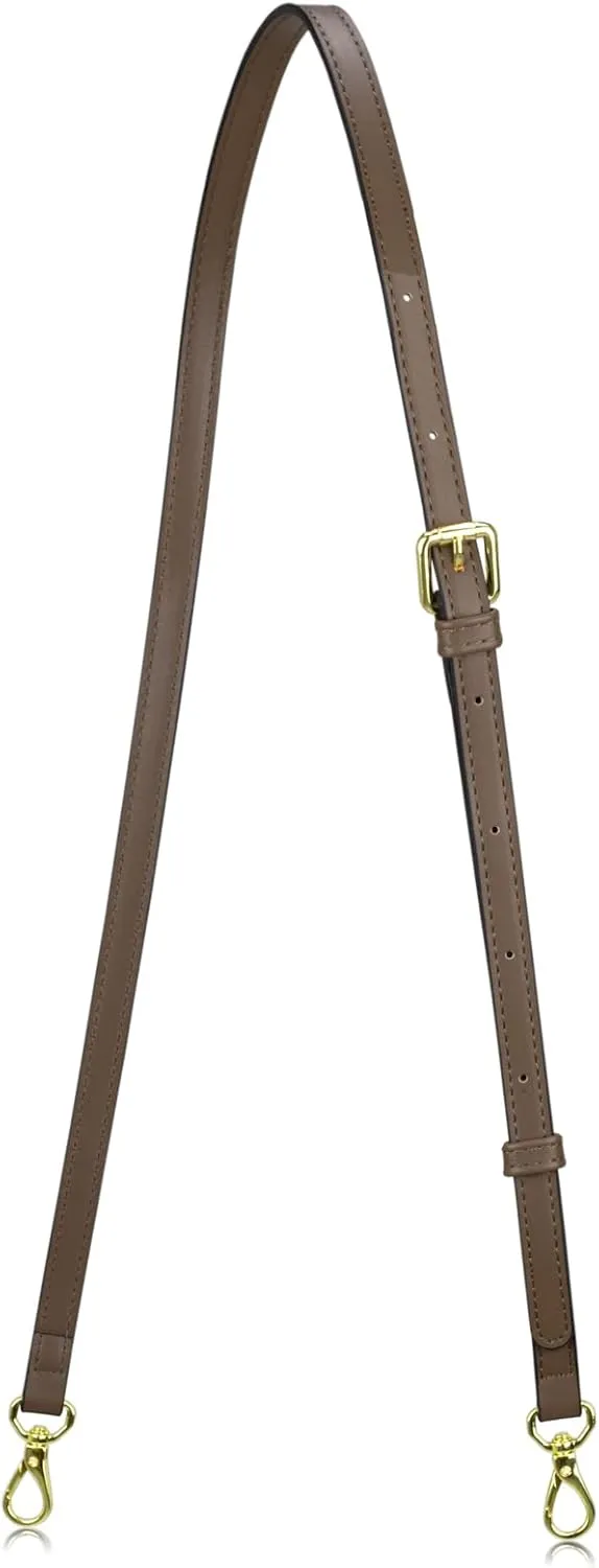 Allzedream Leather Purse Strap Replacement Crossbody Handbag Long Adjustable (Coffee)