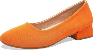 ALTOCIS Women’s Low Block Chunky Heels Pumps Ladies Elegant Closed Round Toe Pumps Shoes Low Platform Office Pumps Shoes