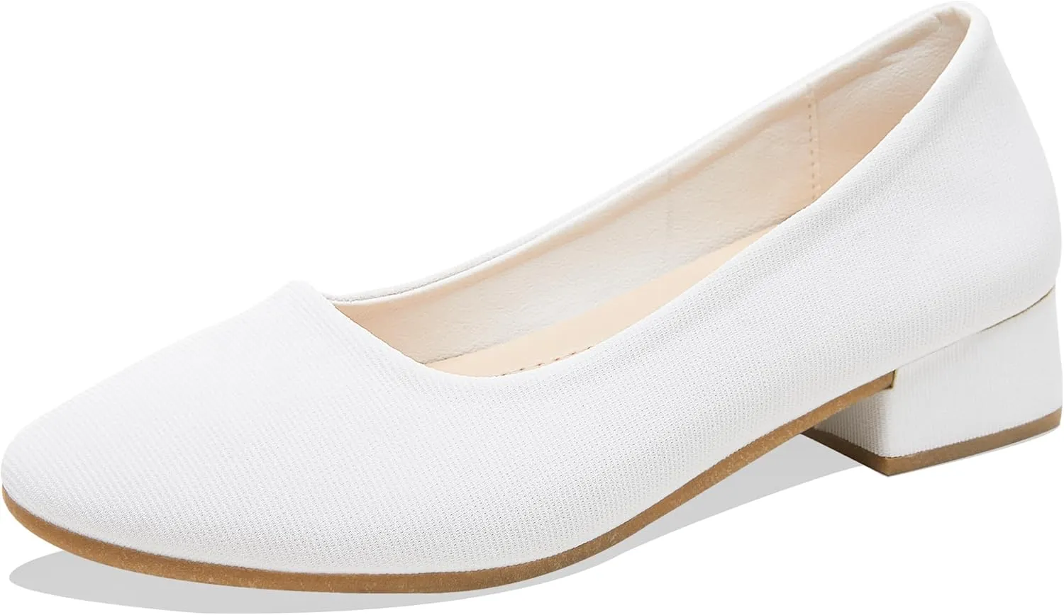ALTOCIS Women’s Low Block Chunky Heels Pumps Ladies Elegant Closed Round Toe Pumps Shoes Low Platform Office Pumps Shoes