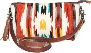 American Darling Cross Body Saddle Blanket Fabric Genuine Leather Western Women Bag | Black | Handbag Purse | Crossbody Bag for Women | Cute Crossbody Bag | Crossbody Purse