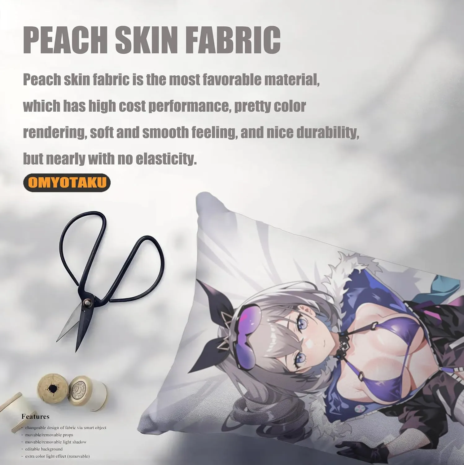 Anime Honkai Game Star Rail Silver-Wolf Peach Skin 50x150 cm Hugging Body Pillow Case Otaku Throw Pillow Cushion Cover (Silver-Wolf d)
