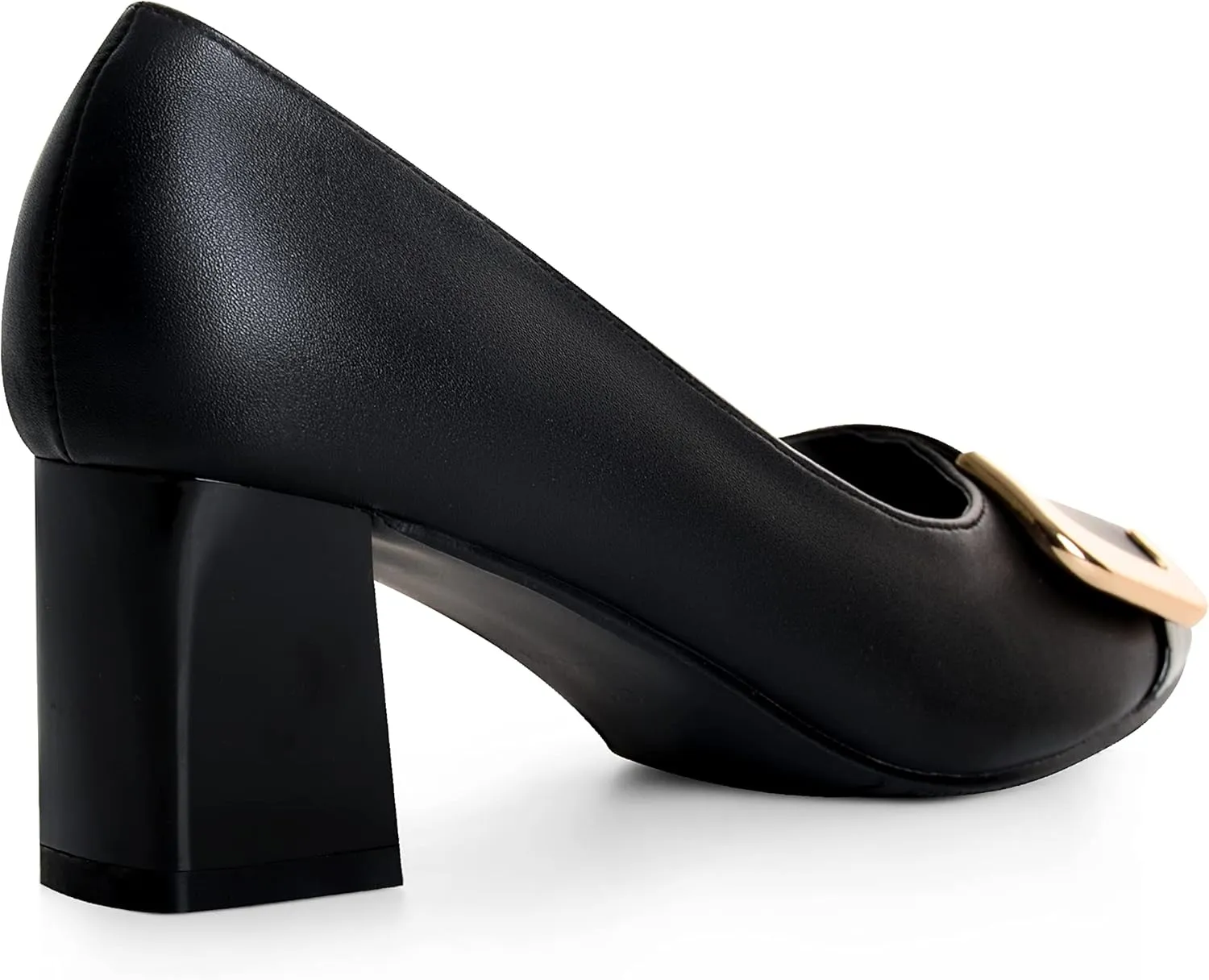 ANN CREEK Women's Pumps 'Angela' Shoes for Women Dressy Low Heel Rush Hour Office Shoes Two Tone Womens Pumps Square Toe 2.4 Inch Chunky Heel Slip On