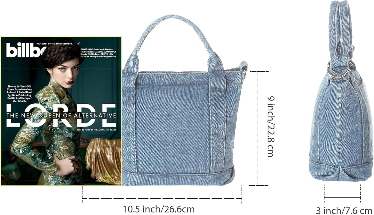 AOCINA Denim Purse Jean Tote Bag for Women Crossbody Shoulder Weekend Bags Denim Purses and Handbags for Women