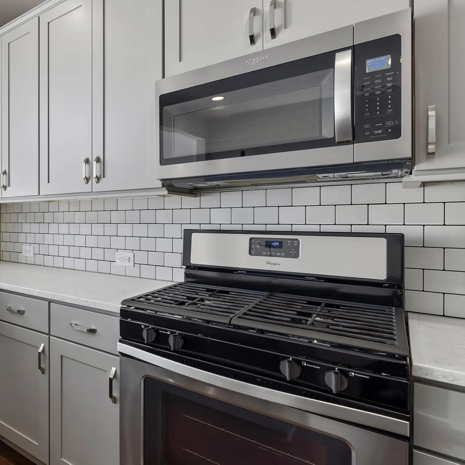 Art3d 10-Sheet Backsplash Tile for Kitchen Peel and Stick, 12"x12" Stick on Subway Tiles for Kitchen, Bathroom Back Splashes, White-Black Grout