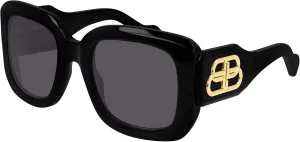 Balenciaga Extreme Logo BB0069S Sunglasses 001 Black 53mm