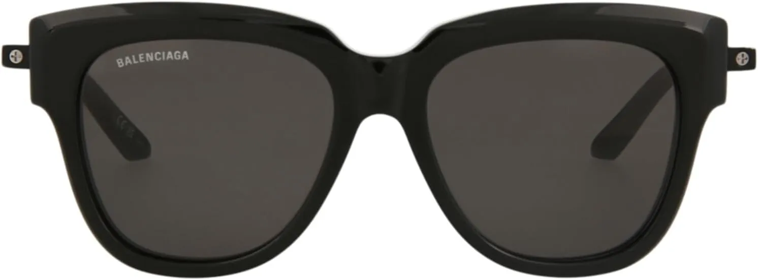 Balenciaga Square/Rectangle Sunglasses Black Black Grey Luxury Eyewear Made In Italy Acetate Frame Designer Fashion for Everyday Luxury