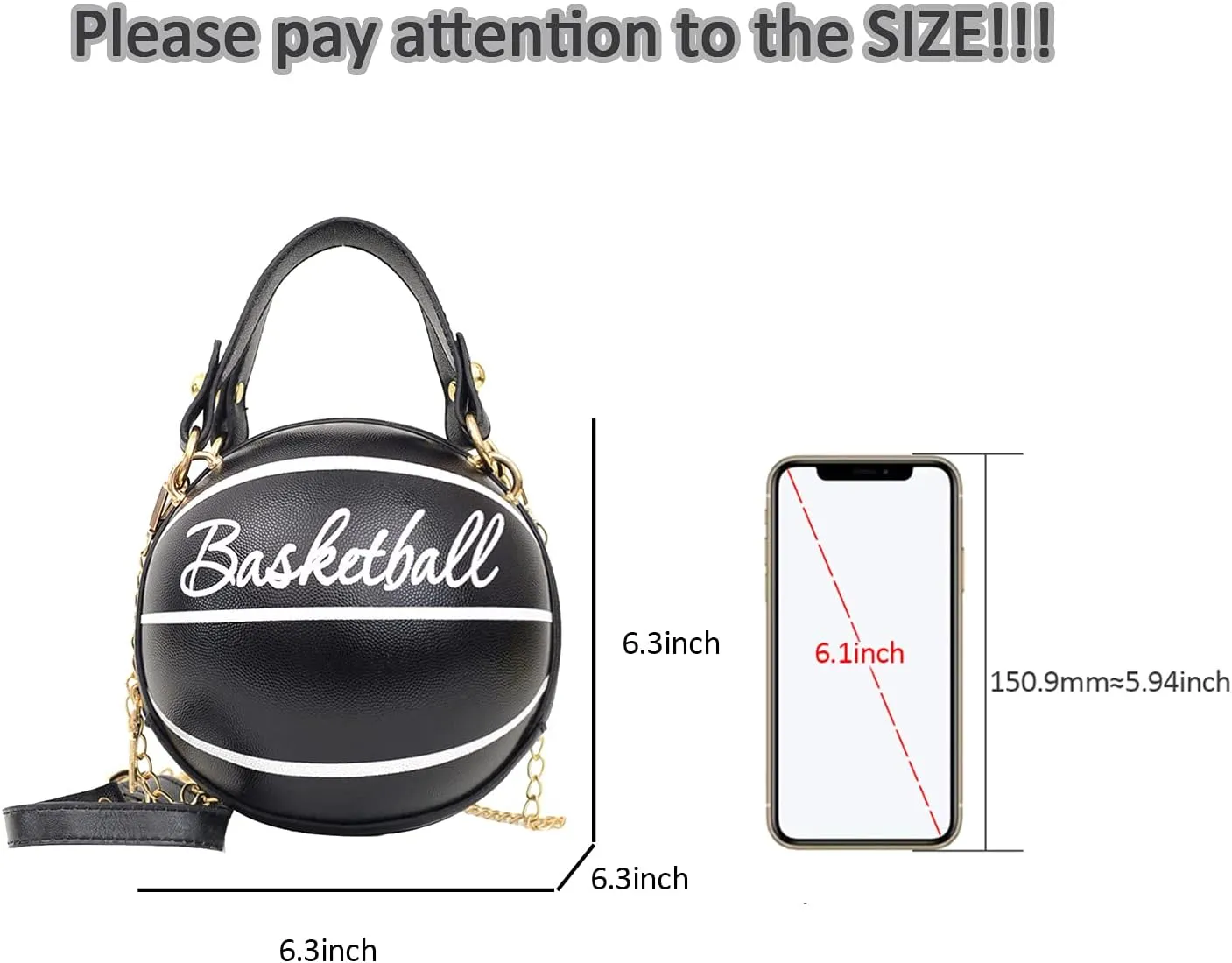 Basketball Purse For Women Novelty Crossbody Purses Small Cute Tote Bag PU Leather Round Handbags